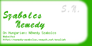 szabolcs nemedy business card